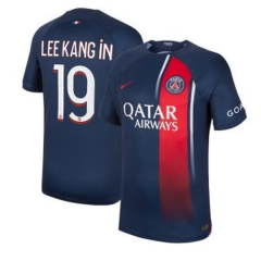 나이키정품 파리생제르망 PSG 홈 유니폼 반팔 져지 이강인 마킹 23-24 DX2694-411