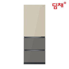[위니아딤채] [딤채] 스탠드형 김치냉장고 3도어 330L 샤인 오트밀토프 WDT33HRPIOU (전국무료배송/설치비포함)
