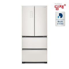 [위니아] 딤채 4도어 스탠드형 347L 김치냉장고 땅속냉각 메탈 베이지 LDQ54HBNFES