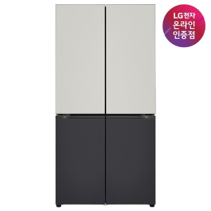 [LG전자] DIOS(디오스) 오브제컬렉션 4도어 냉장고 875L 베이직 메탈 [그레이/블랙/M873MGB031]