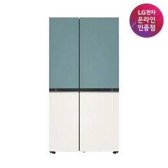 [LG전자] DIOS(디오스) 오브제컬렉션 2도어 양문형 냉장고 832L 베이직 메탈 [클레이민트/베이지/S834MTE10]