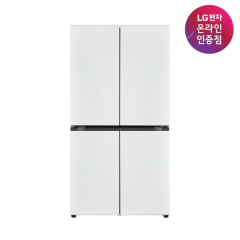 [LG전자] DIOS(디오스) 오브제컬렉션 4도어 냉장고 870L 베이직 메탈 [화이트/화이트/T873MWW012]