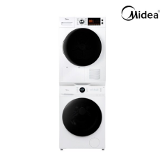 [미디어] Midea 트윈타워 10kg 의류건조기 + 12kg 드럼세탁기 화이트 MF200W120B/W-KR+MCD-H103W [방문설치]